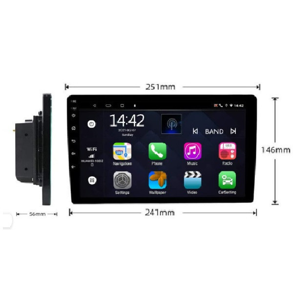 مانیتور اندروید خودرو رام 2 حافظه 32