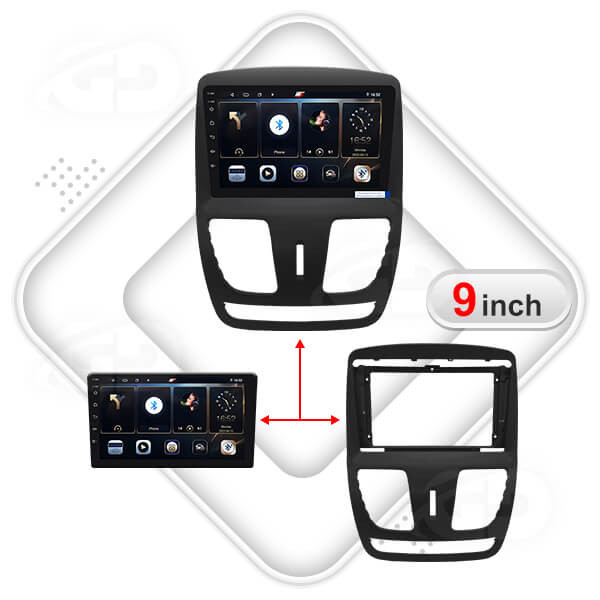 مانیتور اندروید ساینا رام 2 حافظه 32 مدل MTK فن دار + دوربین دنده عقب